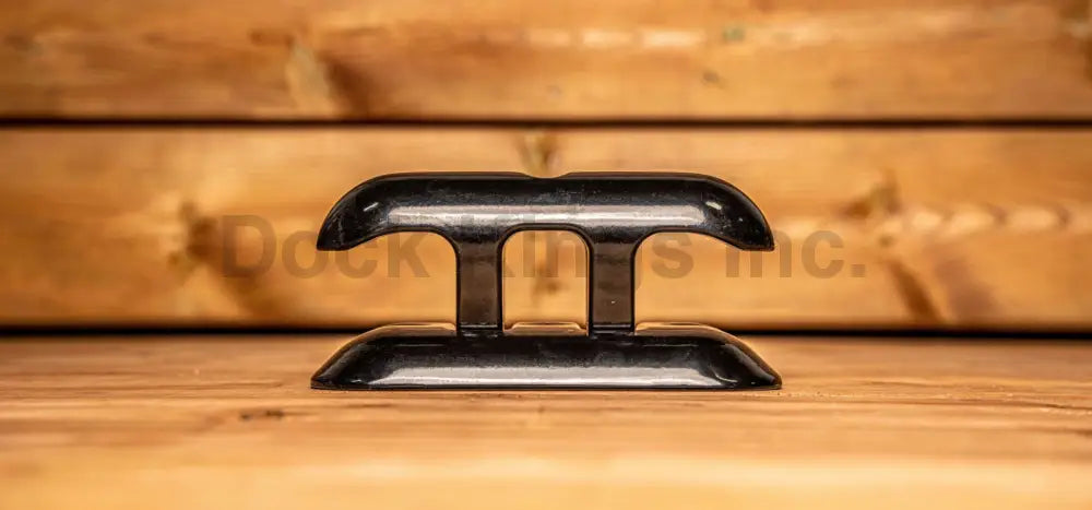 8″ Flip Up Dock Cleat, Powder Coated Black Almag 35 Aluminum