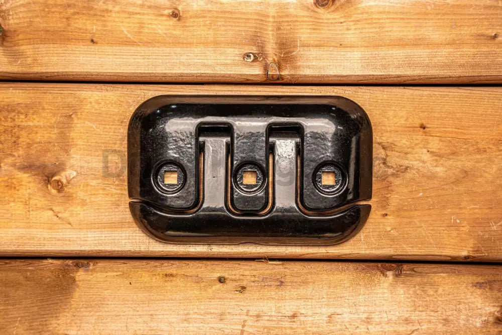 8″ Flip Up Dock Cleat, Powder Coated Black Almag 35 Aluminum