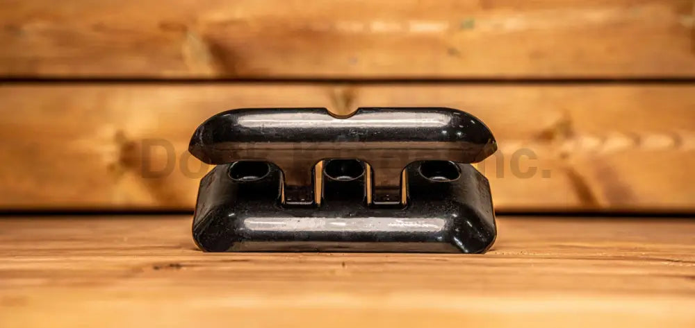 8″ Flip Up Dock Cleat, Powder Coated Black Almag 35 Aluminum