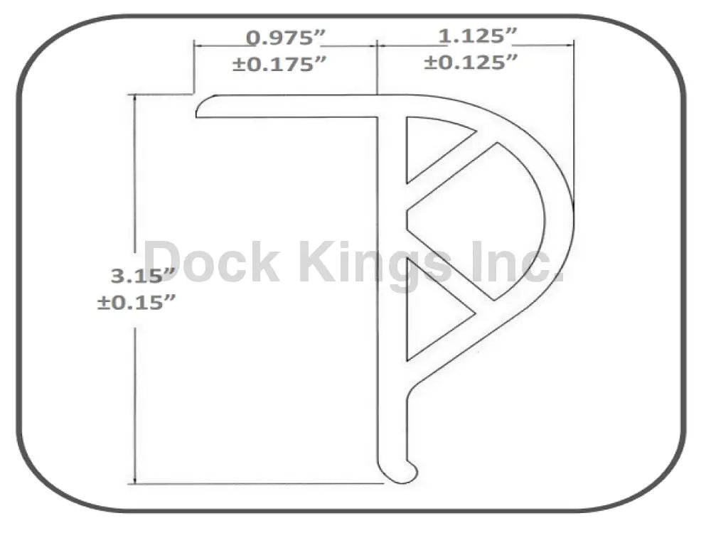 Heavy Duty P-Profile Marine Dock Edging | Dock Bumper