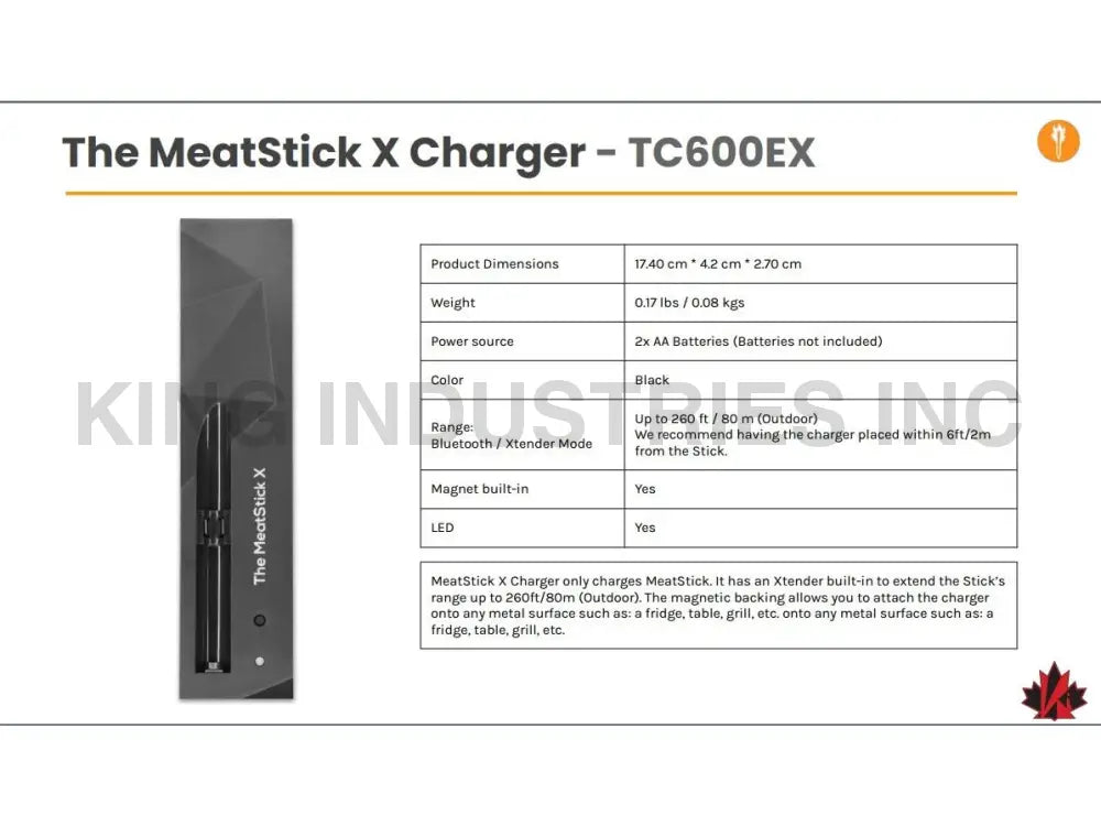 The MeatStick X Smart Wireless Meat Thermometer SET | Smart Wireless Meat Thermometer Set