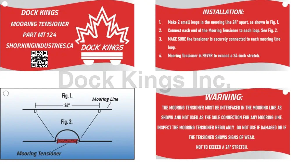 Mooring Tensioner Instructions